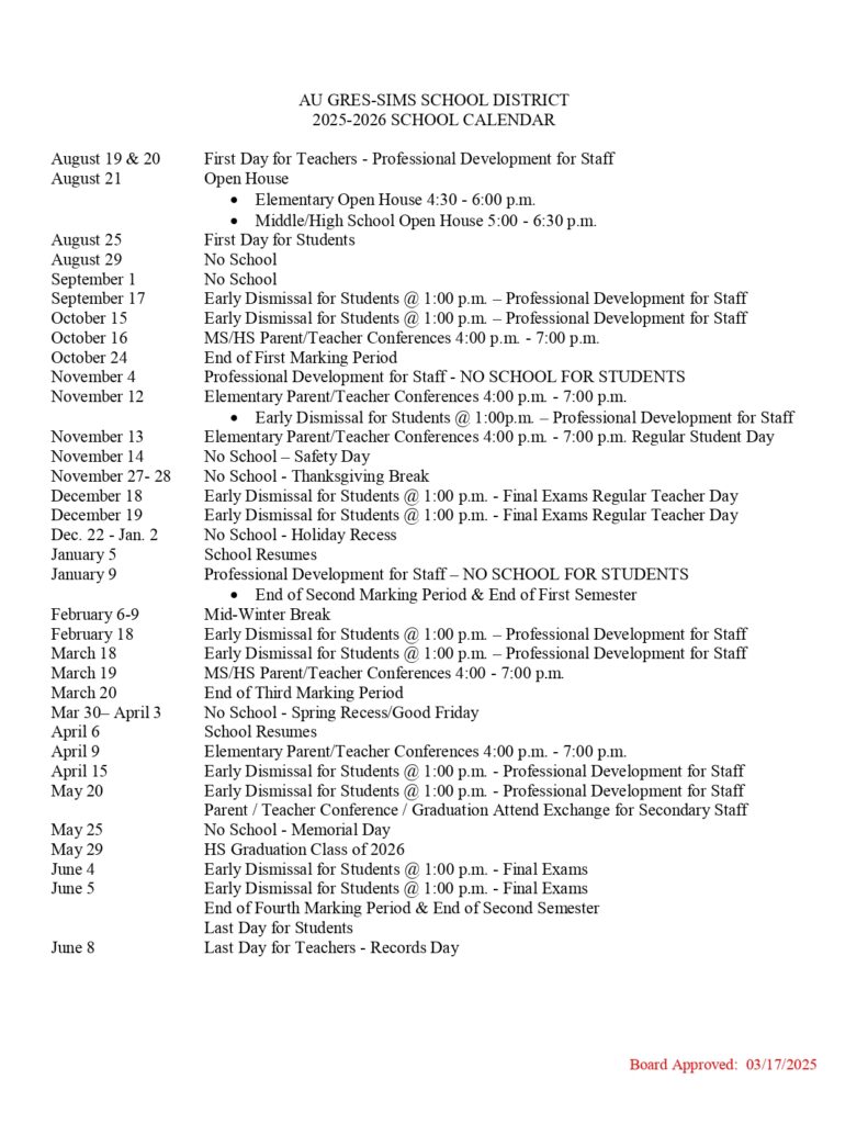 Au Gres-Sims School District mi