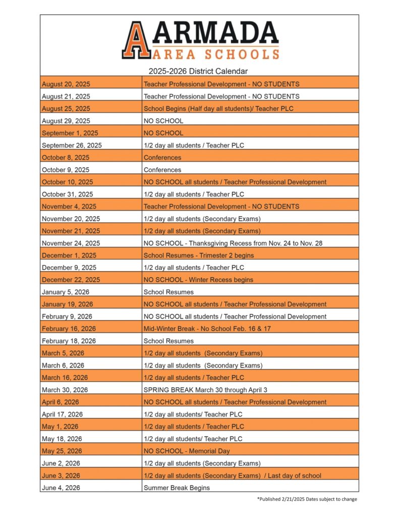 Armada Area Schools