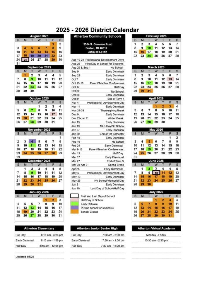 Atherton Community Schools 25-26