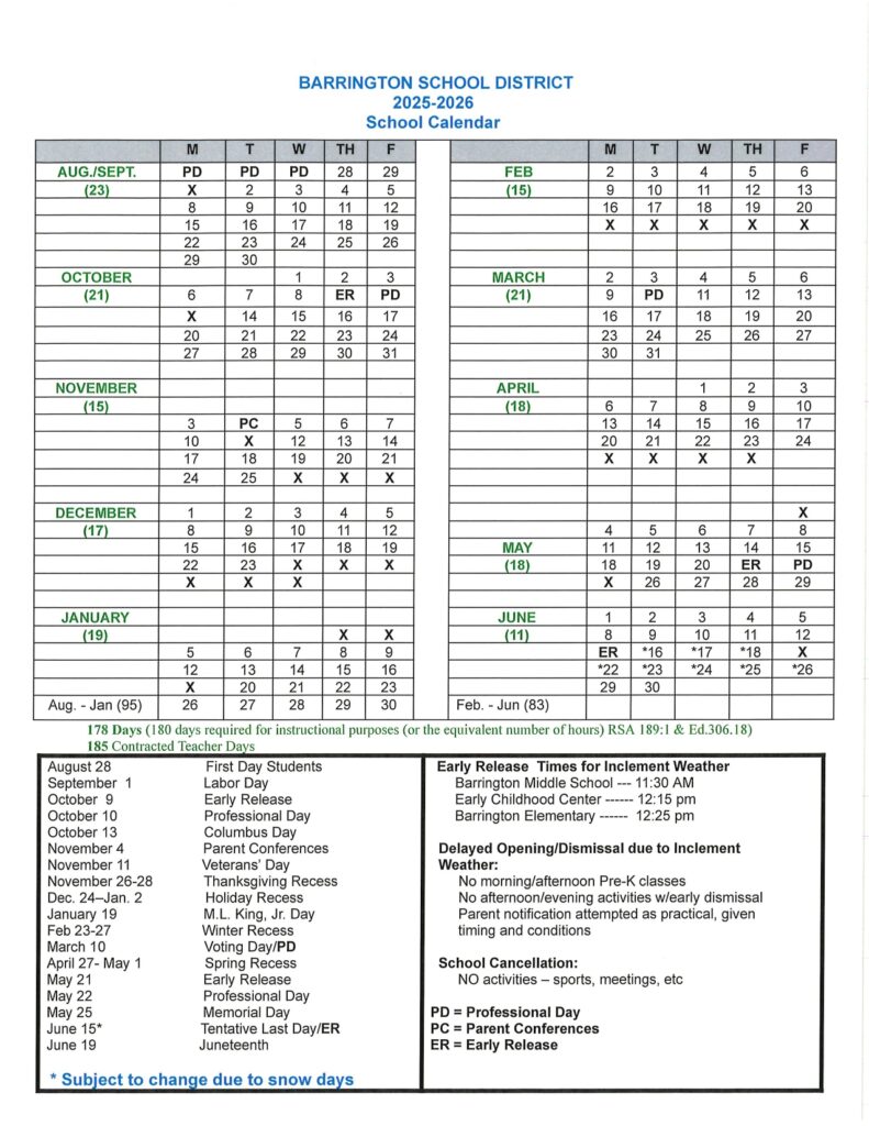 BARRINGTON SCHOOL DISTRICT 25-26