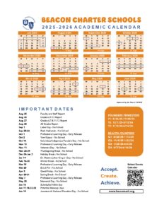 Beacon Charter calendar 25-26