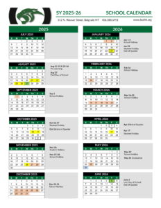 Belgrade School District mt calendar