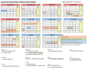 Central Falls School District CALENDAR