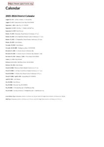 Centreville Public Schools calendar