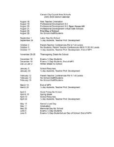 Carson City-Crystal Area Schools calendar