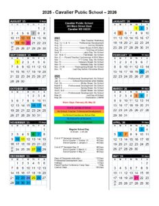 Cavalier Public Schools nd calendar