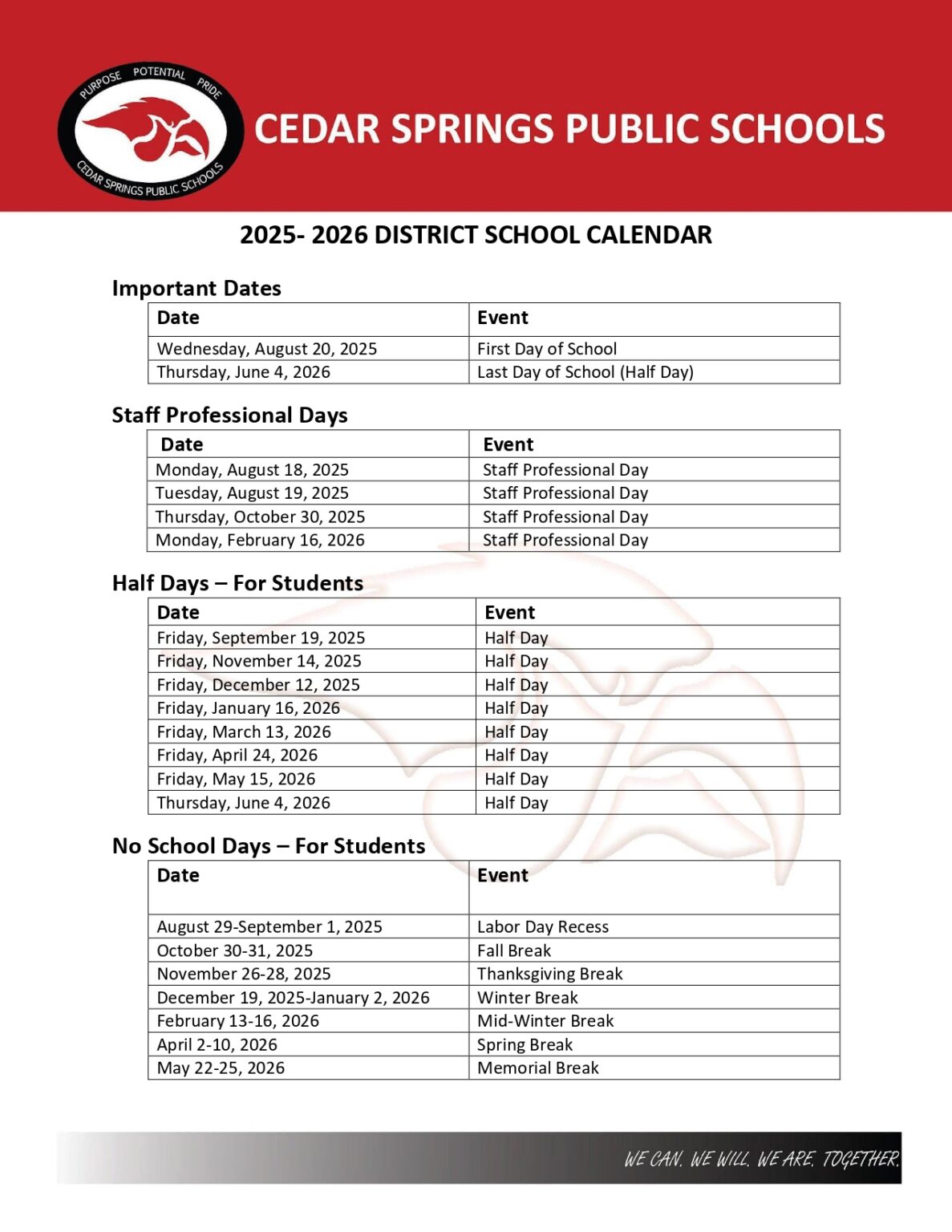 Cedar Springs Public Schools MI Calendar 25 26 Revised pdf EduCounty cedar-springs-public-schools-mi-calendar-25-26-revised-pdf-educounty