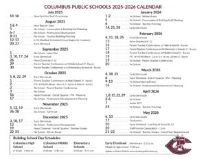 Columbus Public Schools K-12, 25-26, ne