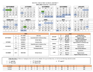 Dover Union Free School District calendar