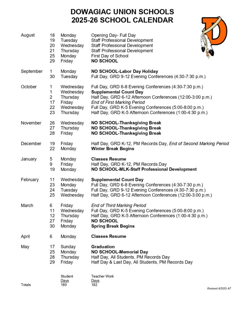 Dowagiac Union Schools 25-26