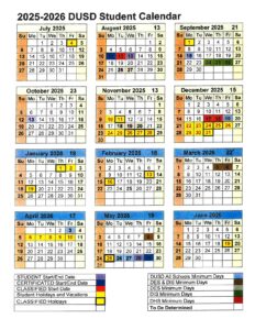 Durham Unified School District Calendar ca