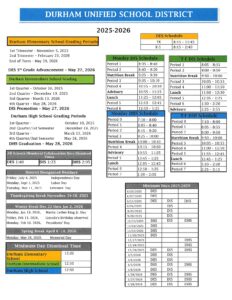 Durham Unified School District Calendar ca