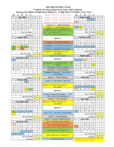 Franklin Northeast Supervisory Union Joint Calendar, 25-26