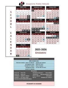 Grandville Public Schools Academic Calendar