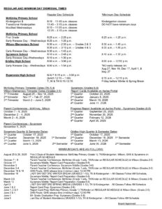 Gridley Unified School District calendar