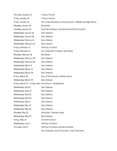 Harper Creek Community Schools MI Calendar 25-26