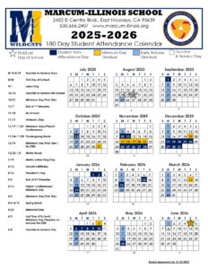 Marcum-Illinois Union ESD calendar