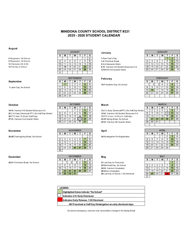MINIDOKA COUNTY SCHOOL DISTRICT #331, 25-26