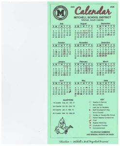 MITCHELL SCHOOL DISTRICT 25-26 calendar