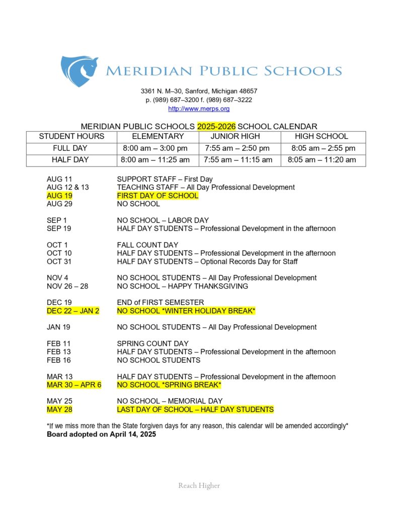 Meridian Public Schools mi