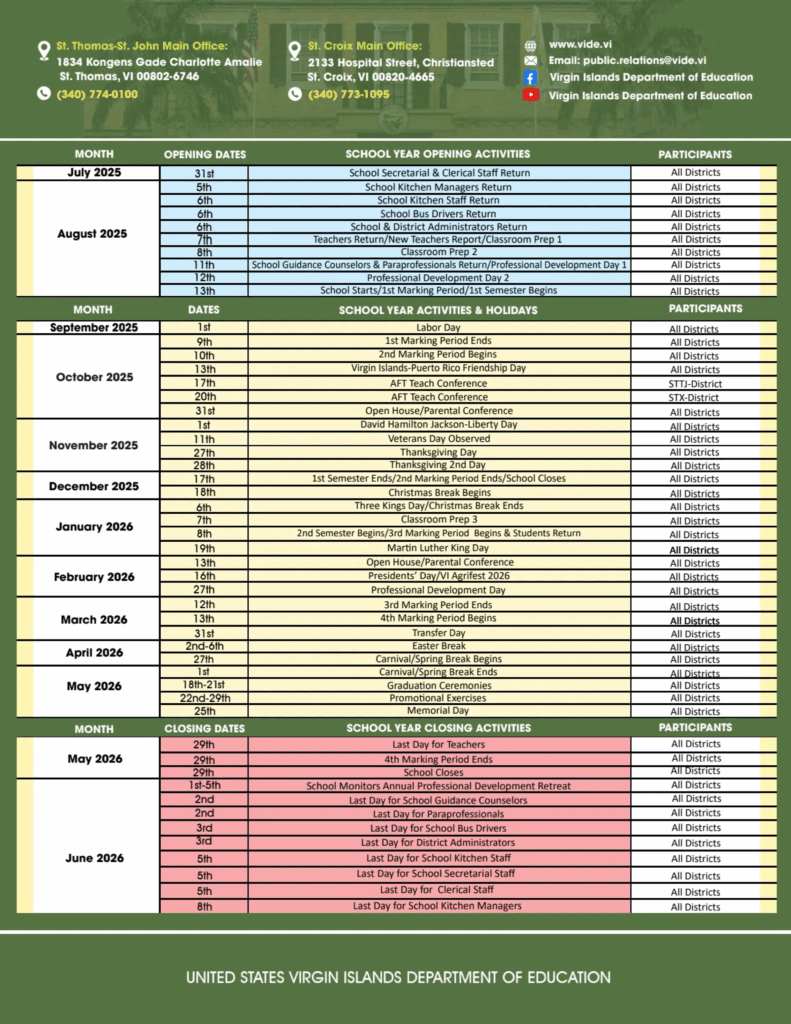 usvi calendar