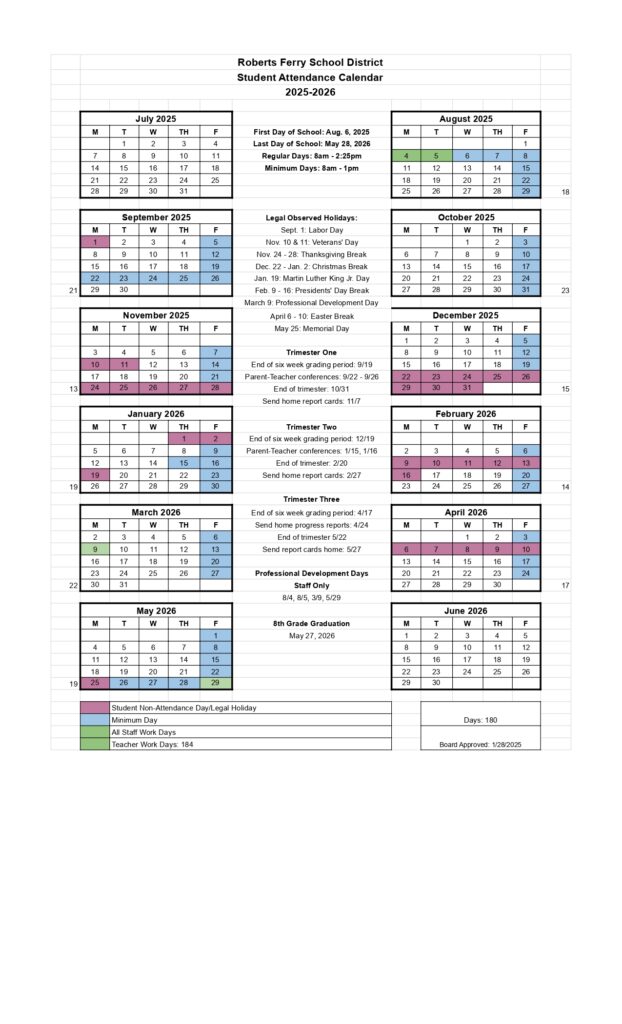 Roberts Ferry School District 25-26 ca