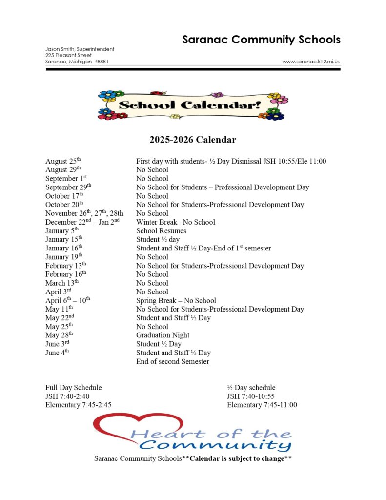 Saranac Community Schools mi