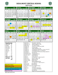Schalmont central school calendar