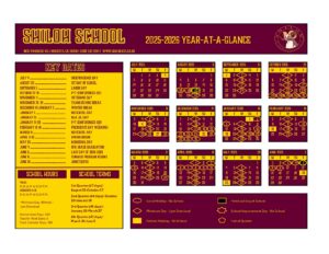 Shiloh Elementary School District calendar