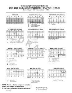 Vicksburg Community Schools25-26 calendar