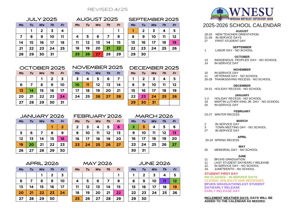 WINDHAM NORTHEAST SUPERVISORY UNION 25-26