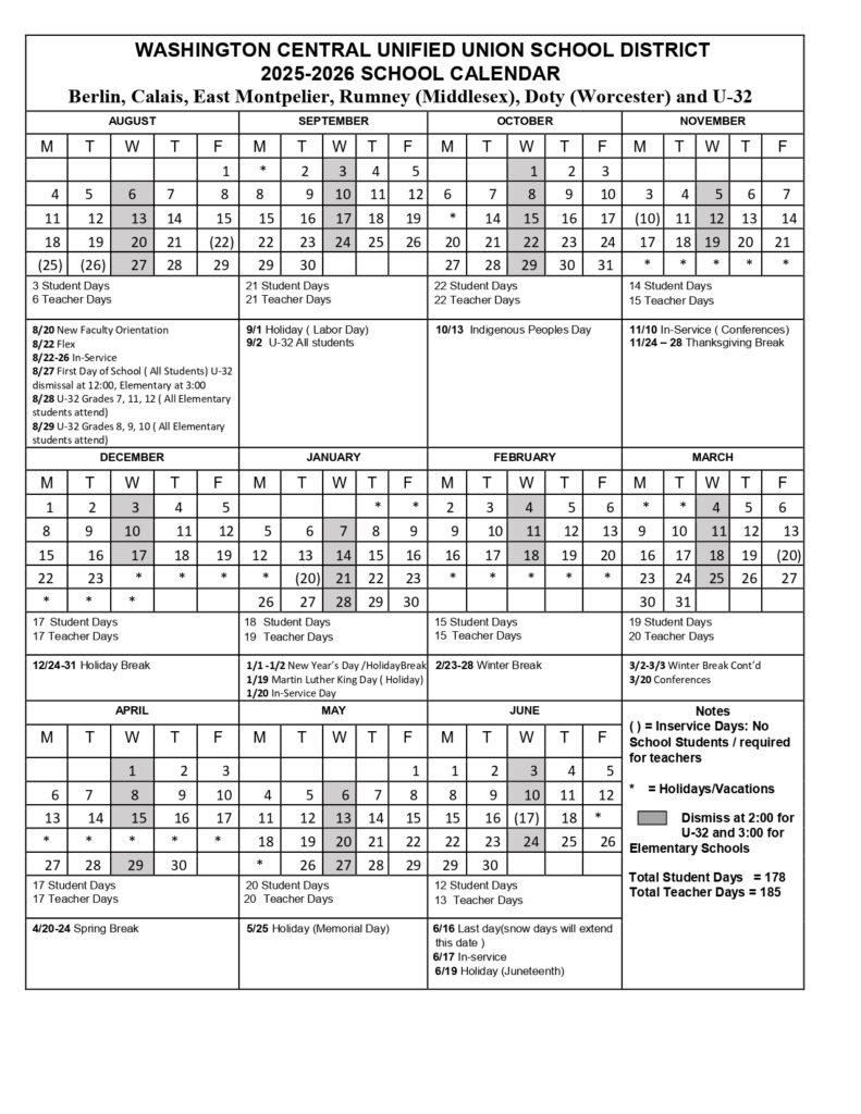 Washington Central Unified Union School District 25-26, 1
