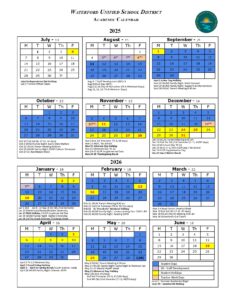 Waterford USD calendar