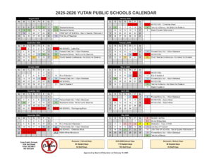 yutan public schools calendar