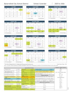 Bakersfield City School District calendar