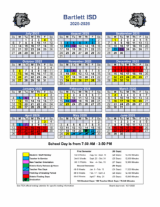 Bartlett ISD calendar