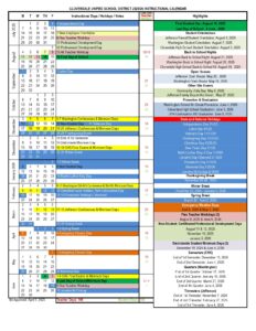 Cloverdale Unified School District calendar