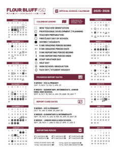 Flour Bluff ISD calendar