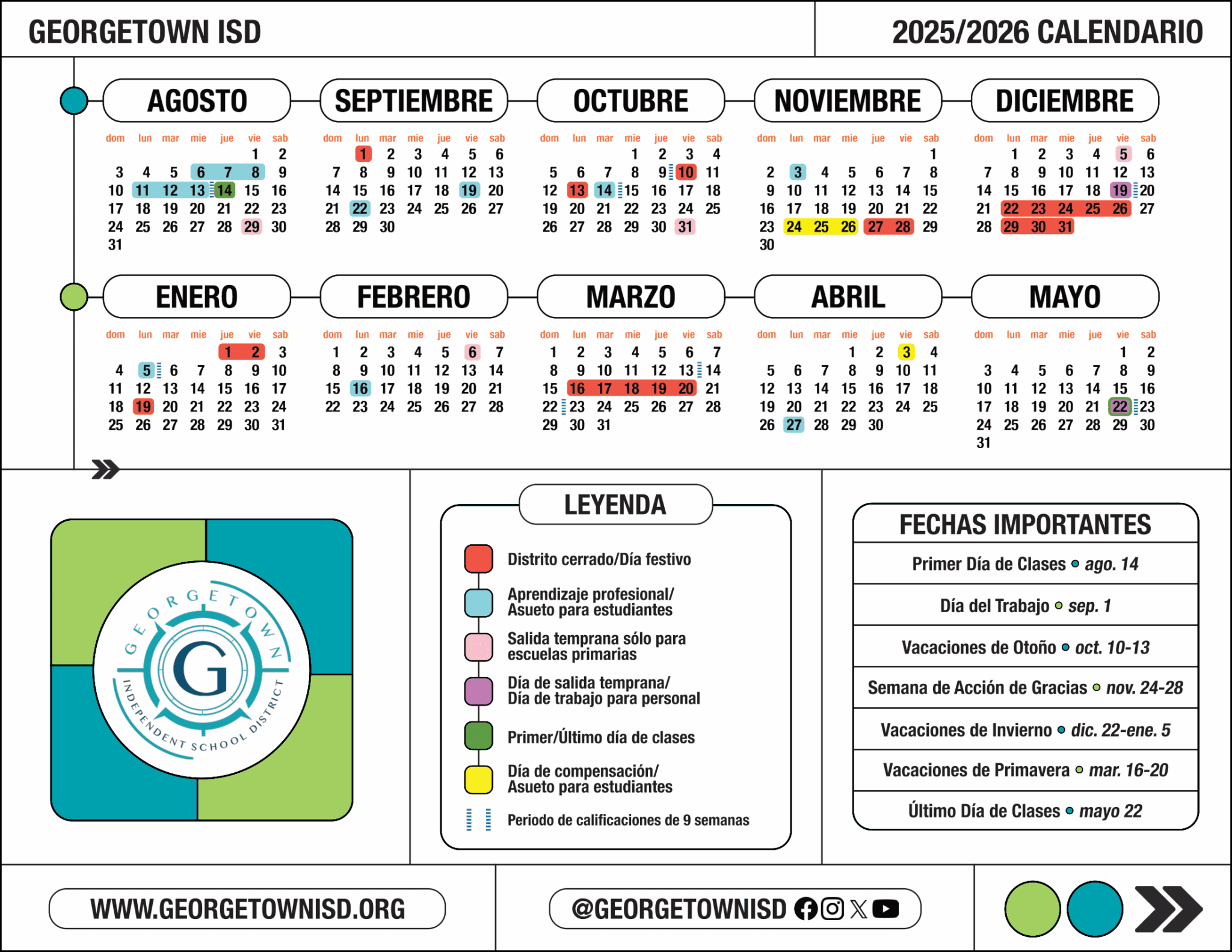 Georgetown ISD Calendar 25 26 Revised pdf EduCounty Georgetown ISD Calendar 25 26 Revised pdf EduCounty