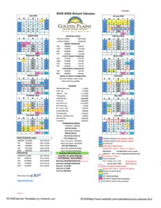 Golden Plains Unified School District calendar