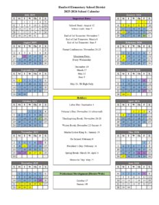 Hanford Elementary School District calendar