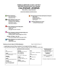 innovative Horizons Charter calendar