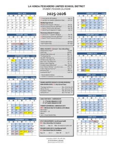 La Honda-Pescadero Unified School District calendar
