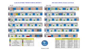 Lake Elsinore Unified School District calendar
