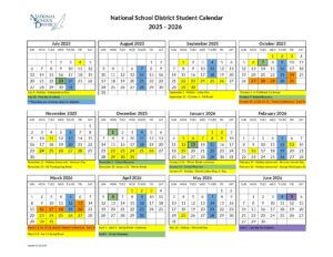 National School District calendar