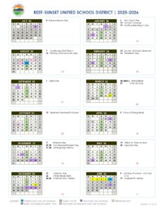Reef-Sunset Unified School District calendar