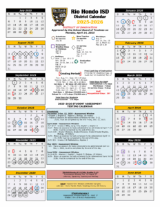 Rio Hondo school calendar