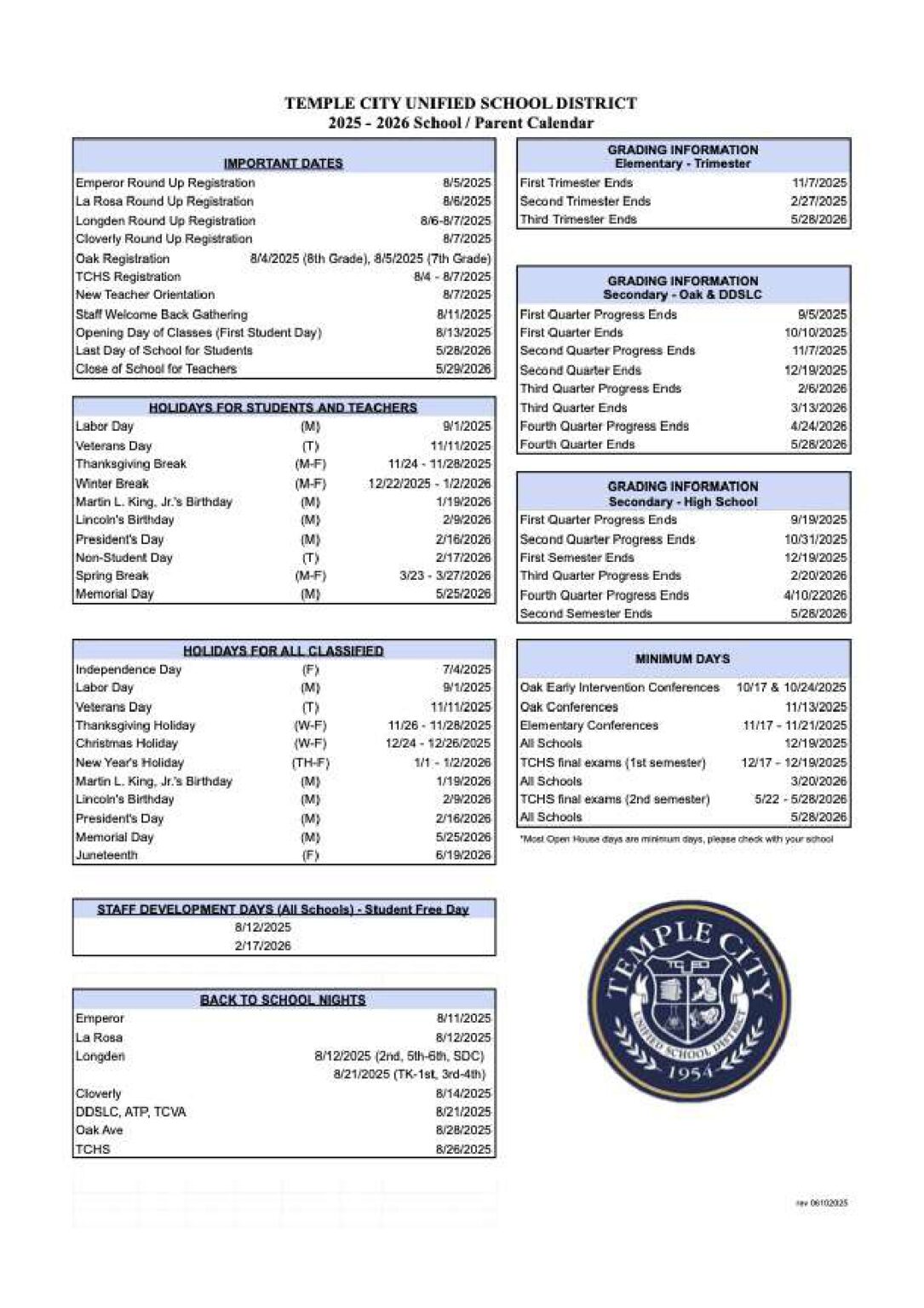 Temple City Unified School District Calendar 25 26 Revised Pdf EduCounty temple-city-unified-school-district-calendar-25-26-revised-pdf-educounty