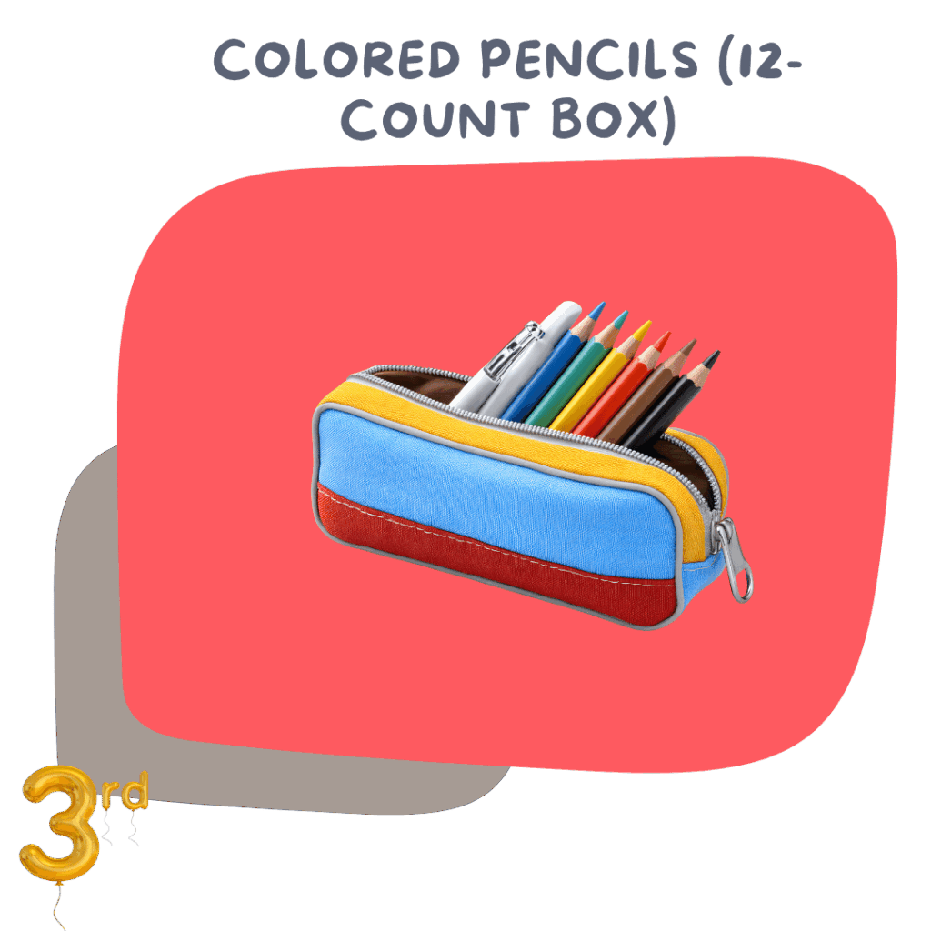 Colored Pencils (12-count) – Ideal for map work and art