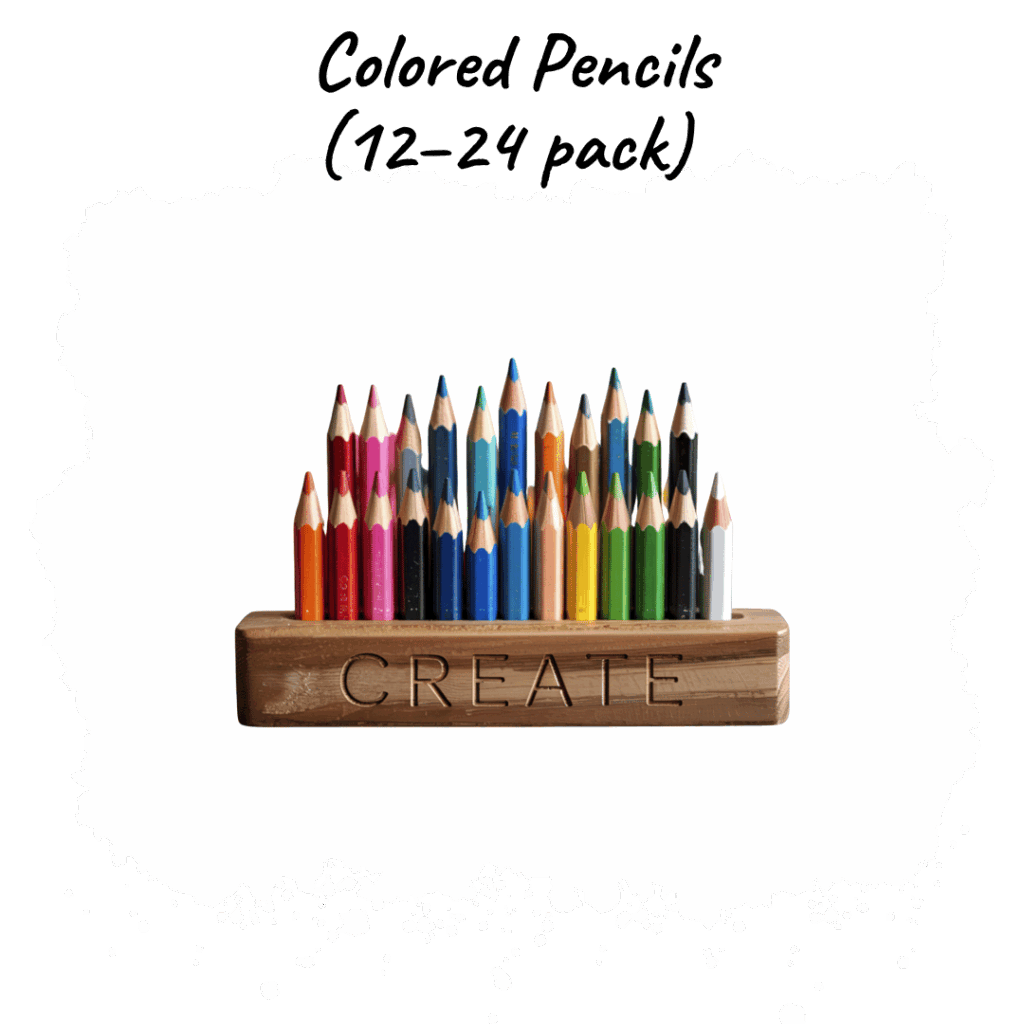 Colored Pencils (12–24 pack) – Useful for projects, diagrams, and creative assignments